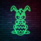 Osterhase mit Osterei LED-Neonschild für Wohnzimmer oder Schaufenster