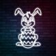 Osterhase mit Osterei LED-Neonschild für Wohnzimmer oder Schaufenster