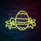 Osterei mit Blumen LED-Neonschild Wohnzimmer Schaufenster