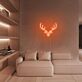 Hirschkopf mit Geweih LED-Neonschild Wohnzimmer Dekoration