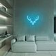 Hirschkopf mit Geweih LED-Neonschild Wohnzimmer Dekoration