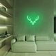 Hirschkopf mit Geweih LED-Neonschild Wohnzimmer Dekoration