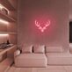 Hirschkopf mit Geweih LED-Neonschild Wohnzimmer Dekoration