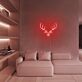 Hirschkopf mit Geweih LED-Neonschild Wohnzimmer Dekoration