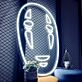 Maske mit stilisiertem Gesicht LED-Neonschild Wohnzimmer Bar