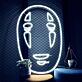 Maske mit stilisiertem Gesicht LED-Neonschild Wohnzimmer Bar