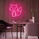 sitzender Fuchs LED-Neonschild für Wohnzimmer Café