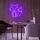sitzender Fuchs LED-Neonschild für Wohnzimmer Café