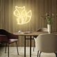 sitzender Fuchs LED-Neonschild für Wohnzimmer Café
