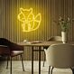sitzender Fuchs LED-Neonschild für Wohnzimmer Café