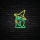 Zauberer Figur LED-Neonschild für Gamingzimmer und Bar