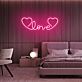 Romantisches LED Neonschild Love mit Herzmotiv für Schlafzimmer Dekoration