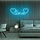 Romantisches LED Neonschild Love mit Herzmotiv für Schlafzimmer Dekoration