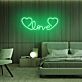Romantisches LED Neonschild Love mit Herzmotiv für Schlafzimmer Dekoration