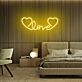 Romantisches LED Neonschild Love mit Herzmotiv für Schlafzimmer Dekoration