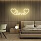 Romantisches LED Neonschild Love mit Herzmotiv für Schlafzimmer Dekoration