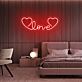 Romantisches LED Neonschild Love mit Herzmotiv für Schlafzimmer Dekoration