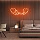 Romantisches LED Neonschild Love mit Herzmotiv für Schlafzimmer Dekoration