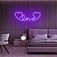 Romantisches LED Neonschild Love mit Herzmotiv für Schlafzimmer Dekoration