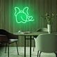 Elefantenrückansicht mit Herz LED-Neonschild für Kinderzimmer oder Wohnzimmer