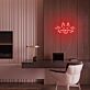 Katze mit herausgestreckter Zunge LED-Neonschild Wohnzimmer Home Office