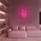 Minimalistische Darstellung eines menschlichen Gesäßes LED-Neonschild Wohnzimmer Studio
