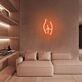 Minimalistische Darstellung eines menschlichen Gesäßes LED-Neonschild Wohnzimmer Studio