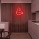 Kaffeetasse mit Dampf LED-Neonschild Küche Café