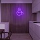 Kaffeetasse mit Dampf LED-Neonschild Küche Café