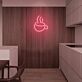 Kaffeetasse mit Dampf LED-Neonschild Küche Café
