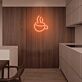 Kaffeetasse mit Dampf LED-Neonschild Küche Café