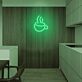 Kaffeetasse mit Dampf LED-Neonschild Küche Café