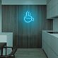 Kaffeetasse mit Dampf LED-Neonschild Küche Café