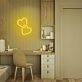 zwei verbundene Herzen LED-Neonschild Schlafzimmer Wohnzimmer