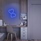 zwei verbundene Herzen LED-Neonschild Schlafzimmer Wohnzimmer