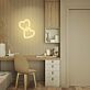 zwei verbundene Herzen LED-Neonschild Schlafzimmer Wohnzimmer