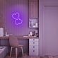 zwei verbundene Herzen LED-Neonschild Schlafzimmer Wohnzimmer