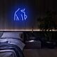 Abstrakte Darstellung eines nackten Oberkörpers LED-Neonschild Schlafzimmer Wohnzimmer