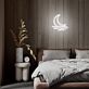 Halbmond über Wellen LED-Neonschild für Schlafzimmer oder Wohnzimmer