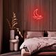 Halbmond über Wellen LED-Neonschild für Schlafzimmer oder Wohnzimmer