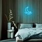Halbmond über Wellen LED-Neonschild für Schlafzimmer oder Wohnzimmer