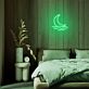 Halbmond über Wellen LED-Neonschild für Schlafzimmer oder Wohnzimmer