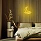 Halbmond über Wellen LED-Neonschild für Schlafzimmer oder Wohnzimmer