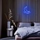 Halbmond über Wellen LED-Neonschild für Schlafzimmer oder Wohnzimmer