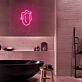Lippen mit herausgestreckter Zunge LED-Neonschild für Badezimmer oder Wohnzimmer