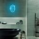 Lippen mit herausgestreckter Zunge LED-Neonschild für Badezimmer oder Wohnzimmer