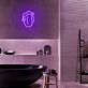 Lippen mit herausgestreckter Zunge LED-Neonschild für Badezimmer oder Wohnzimmer