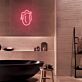 Lippen mit herausgestreckter Zunge LED-Neonschild für Badezimmer oder Wohnzimmer