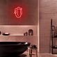 Lippen mit herausgestreckter Zunge LED-Neonschild für Badezimmer oder Wohnzimmer
