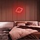 Planet mit Ring LED-Neonschild Schlafzimmer